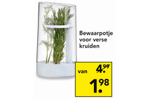 bewaarpotje voor verse kruiden