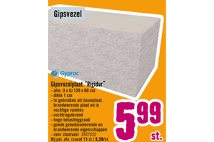 gyproc gipsvezelplaat rigidur