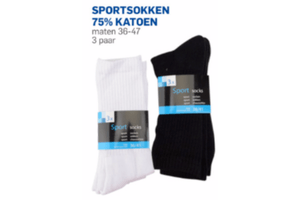 sportsokken 100 katoen