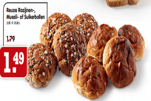 reuze rozijnen  muesli  of suikerbollen