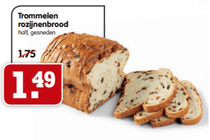 trommelen rozijnenbrood