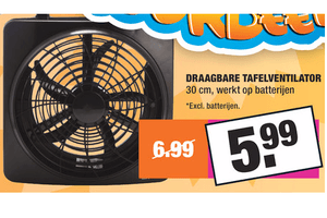draagbare tafelventilator