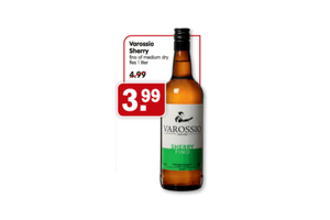 varossio sherry fino of medium dry fles 1 liter