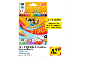 bic kids 10  2 driehoekige kleurpotloden