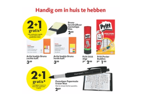 2 1 gratis op diverse bruna kantoorartikelen