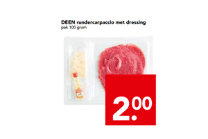 deen rundercarpaccio met dressing 