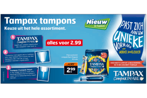 gehele assortiment tampax tampons