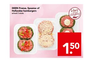 deen franse spaanse of hollandse hamburgers