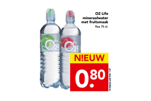o2 life mineraalwater met fruitsmaak 