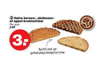 hoogvliet halve kersen  abrikozen  of appel kruimelvlaai