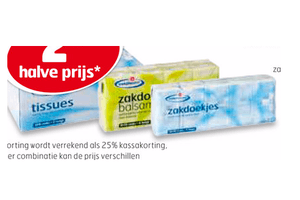 trekpleister zakdoekjes en tissues