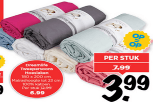 dreamlife eenpersoons hoeslaken