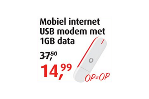 mobiel internet usb modem met 1gb data 