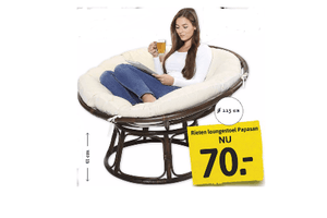 rieten loungestoel papasan