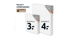 set van 3 schildersdoeken