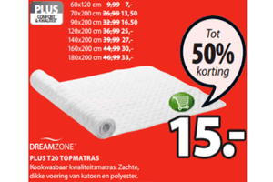 dreamzone plus t20 topmatras