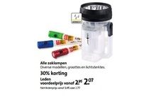 alle zaklampen diverse modellen groottes en lichtsterktes