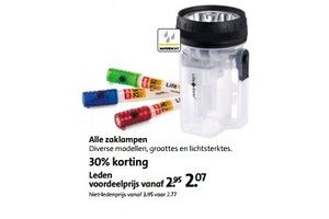 alle zaklampen diverse modellen groottes en lichtsterktes