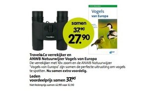 zoom ethisch kleermaker Travel&Co verrekijker en ANWB Natuurwijzer Vogels van Europa samen €27,90 -  Beste.nl