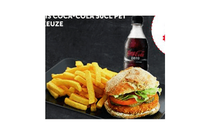chicken burger  gratis coca cola 50cl pet