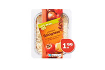 plus italiaanse maaltijd of lasagne