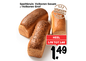 speltbruin volkoren sesam of volkoren grof