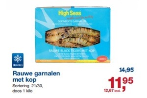 rauwe garnalen met kop 