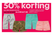 kindershorts met 50 korting