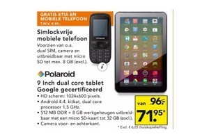 polaroid bld09s3pr001 combi pakket tablet  featurephone