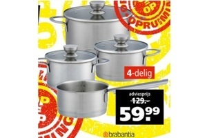 brabantia 4 delige kookset finesse