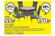 jutlandia strib tafel  oslo stapelstoelen