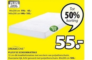 dreamzone plus f35 schuimmatras