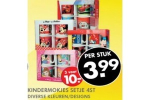kindermokjes setje 4st