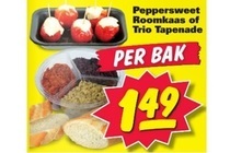 peppersweet roomkaas of trio tapenade