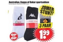 australian kappa of dakar sportsokken