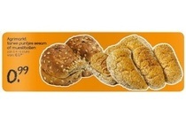 tarwe puntjes sesam of mueslibollen
