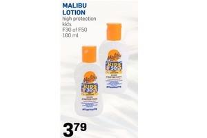 malibu lotion high protection kids