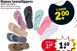 dames teenslippers