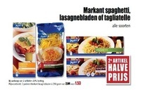 markant spaghetti lasagnebladen of tagiatelle