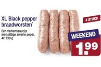 xl black pepper braadworsten