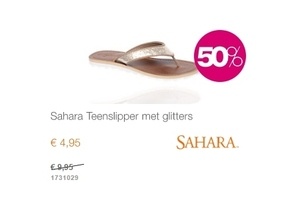 sahara teenslipper met glitters