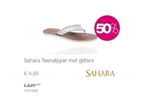 sahara teenslipper met glitters