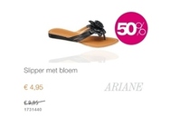 teenslipper met bloem