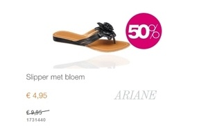 teenslipper met bloem