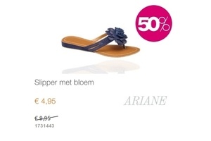 slipper met bloem