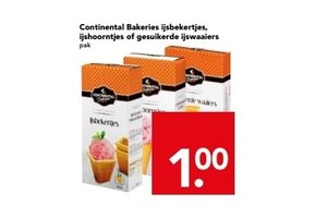 continental bakeries ijsbekertjes ijshoorntjes of gesuikerde ijswaaiers 