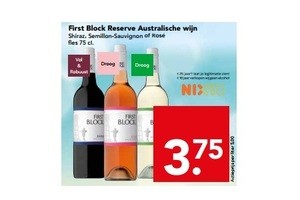 first block reserve australische wijn