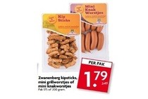 zwanenberg kipsticks mini grillworstjes of mini knakworstjes