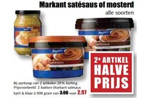 markant sateacutesaus of mosterd