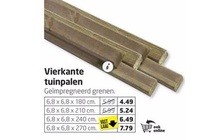 vierkante tuinpalen